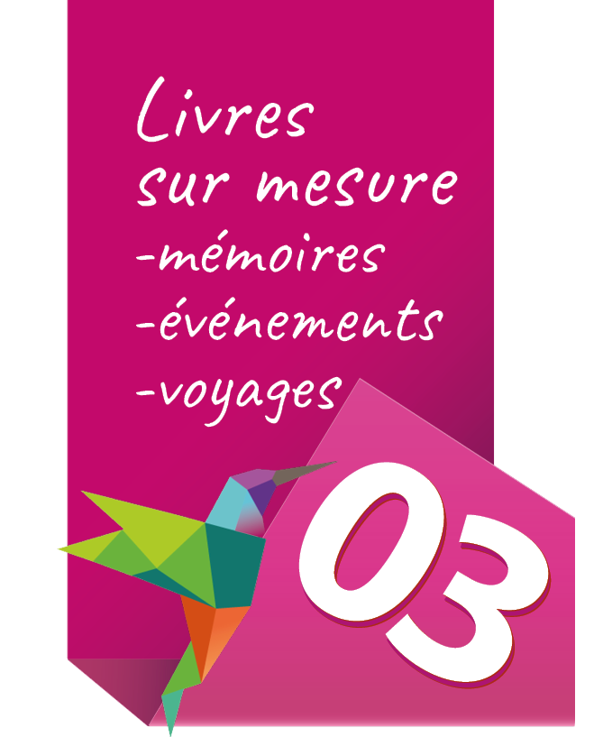 Livres sur mesure pour vos mémoires, vos événements, vos voyages